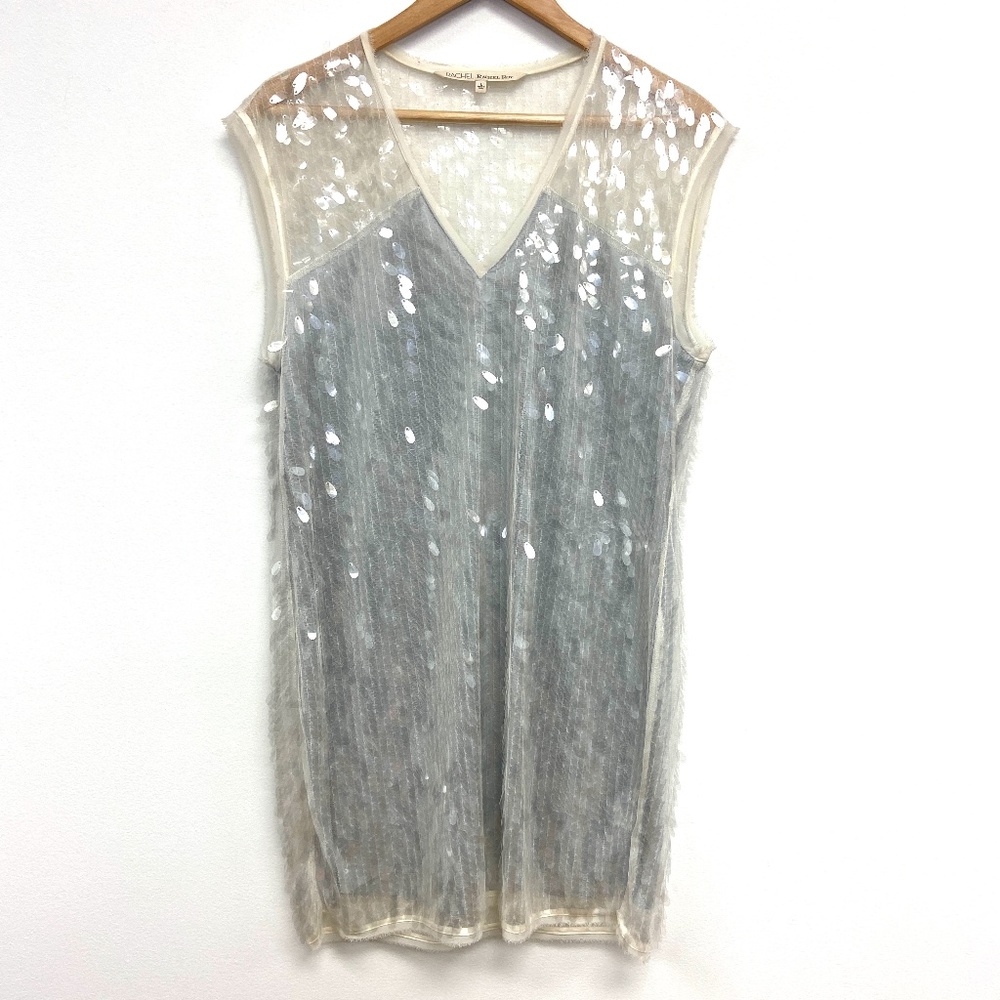 RACHEL Rachel Roy Silver Sequin Mini Dress